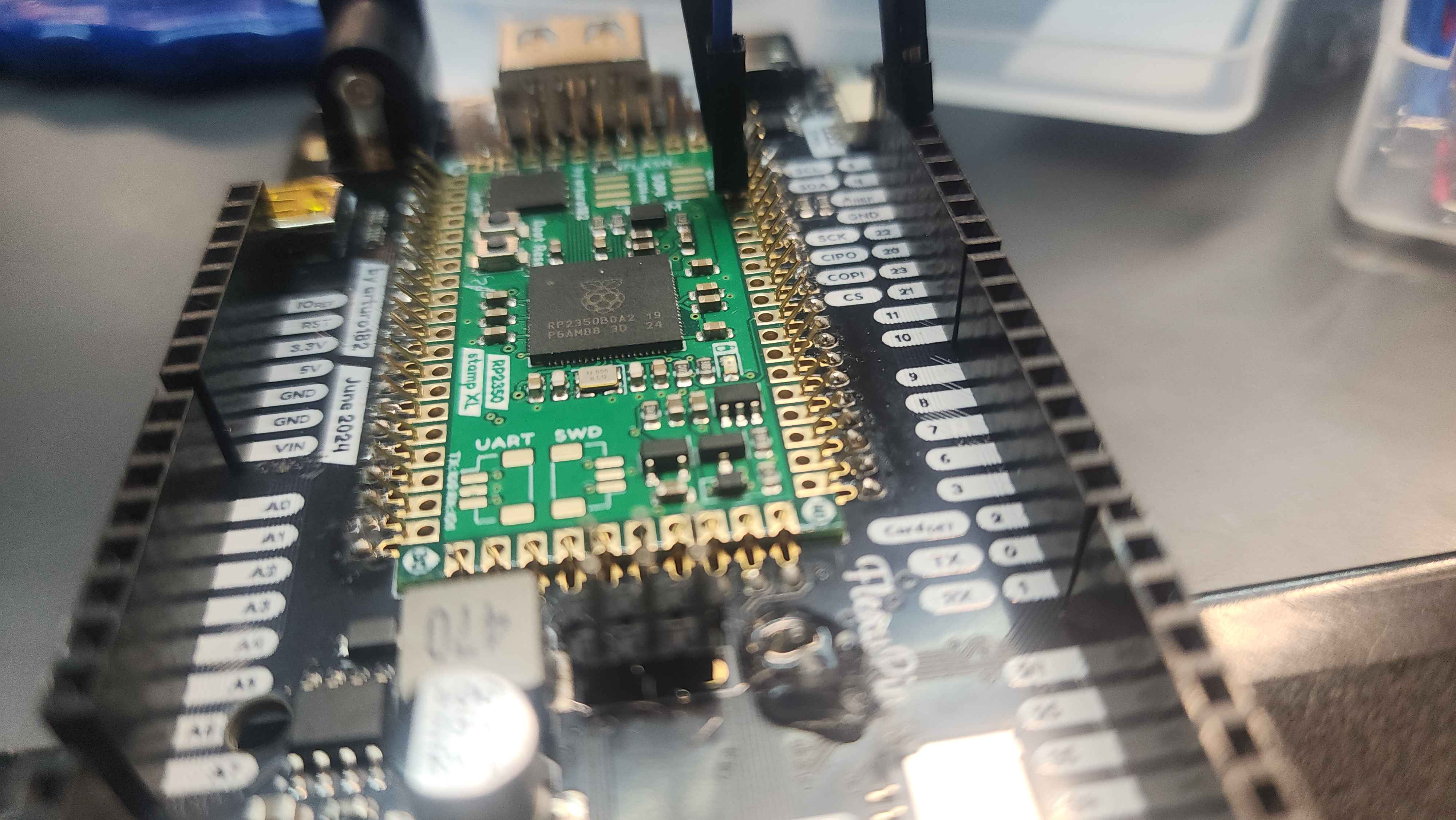view of a board showing correct FlexyPins